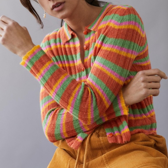 Lisa Says Gah Sweaters - lisa says gah sherbert stripe knit cardigan